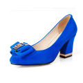 Chaussures en satin à chaussures en satin de chaussures en cuir bleu royal personnalisées en Chine